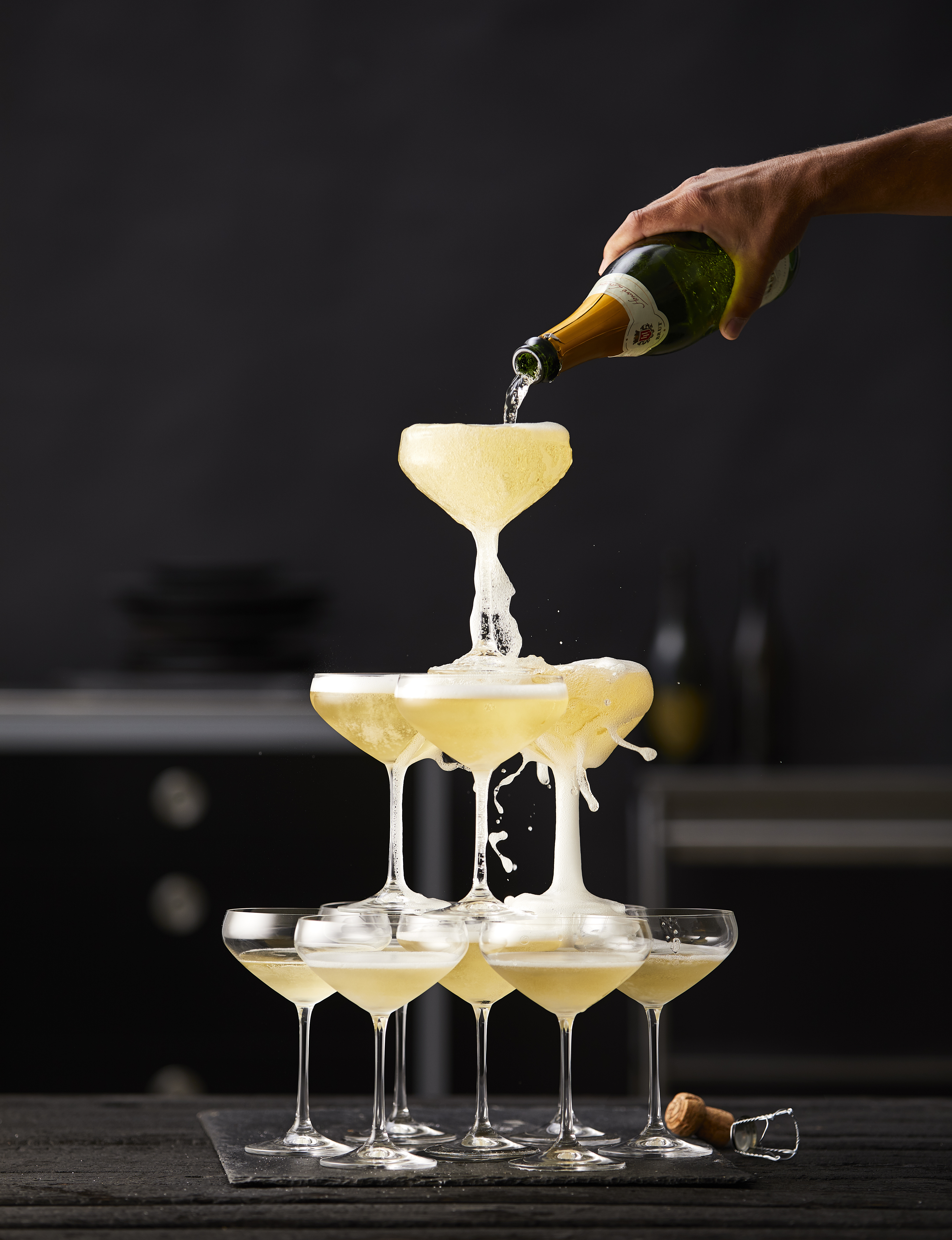 Lyngby Glas Champagneskåle 34 cl 4 stk, Juvel